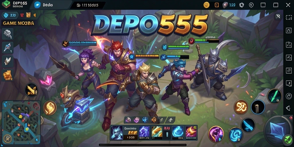 Tampilan gameplay seru dan dinamis dari DEPO555.
