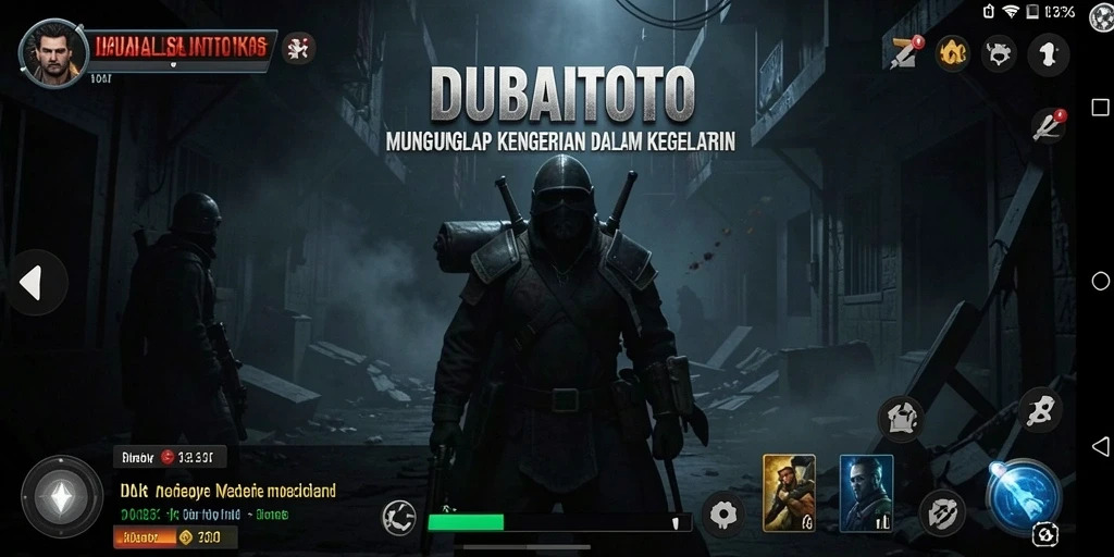 Screenshot gameplay DUBAITOTO menampilkan suasana mencekam dan penuh ketegangan.