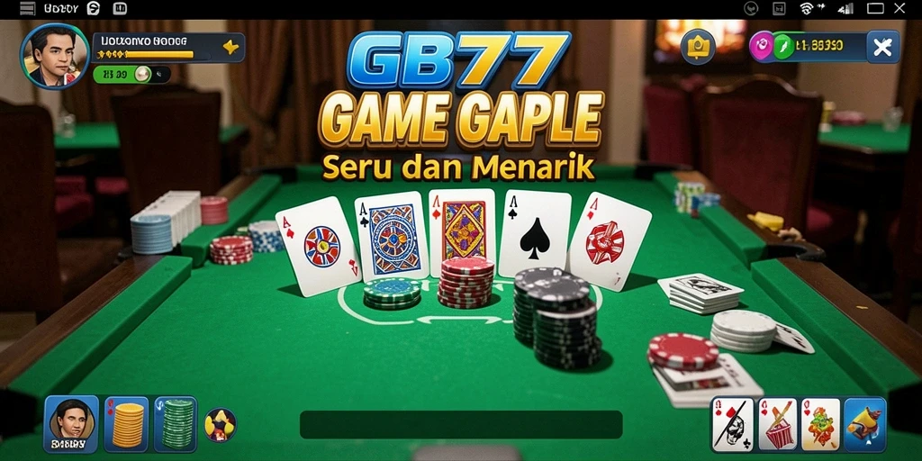 Gameplay seru Gaple di GB777 dengan teman-teman.