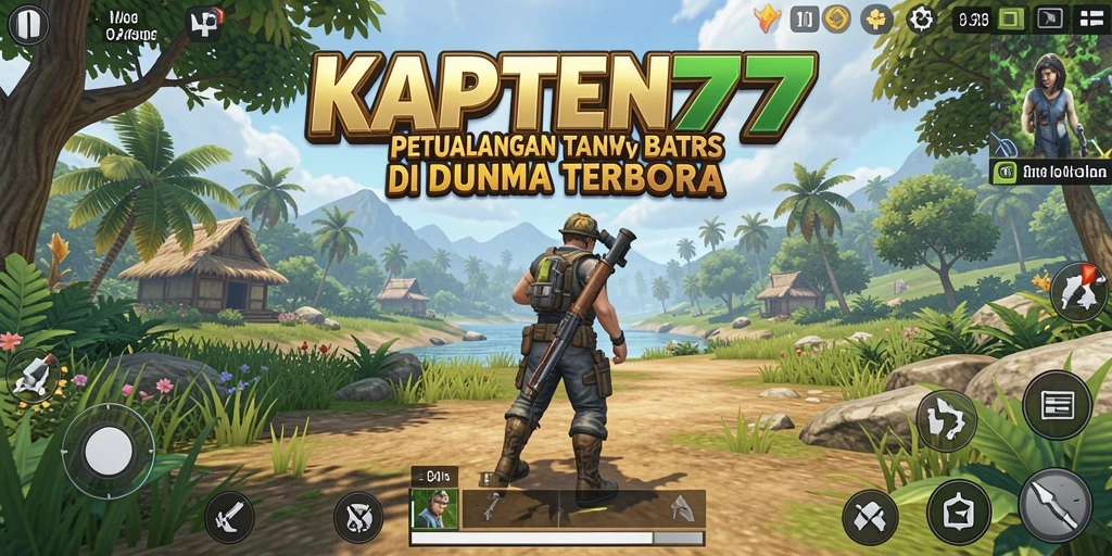 Tangkapan layar gameplay KAPTEN77 menunjukkan petualangan menakjubkan di dunia terbuka.