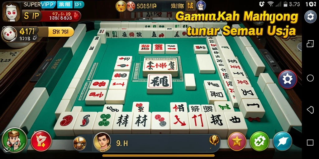 Screenshot gameplay SUPERVIP yang menampilkan keseruan permainan Mahjong.